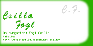 csilla fogl business card